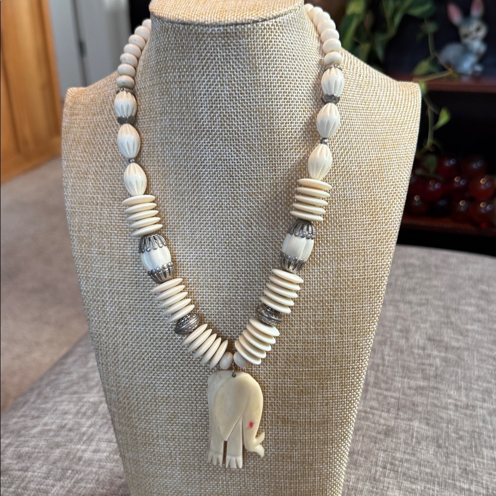 African Safari Wooden Bead Necklace